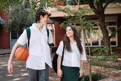 Students walking together